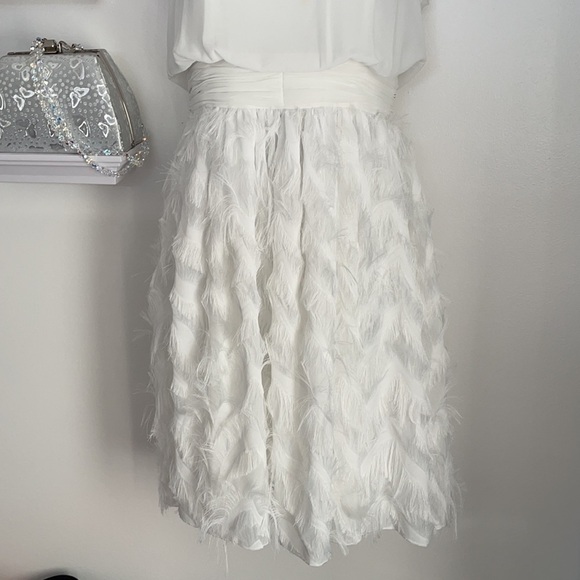 White Sleeveless Formal Prom Dress - Picture 3 of 16